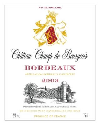 Château  Champ De Bourgeois