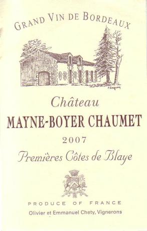 Château  Mayne Boyer Chaumet