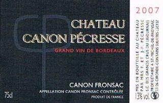 Château  Canon Pécresse