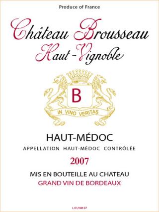 Château  Brousseau Haut Vignoble