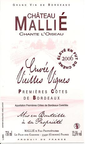 Château Mallié Chante L'Oiseau