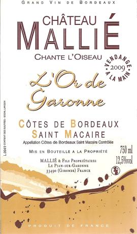 Château Mallié Chante L'Oiseau
