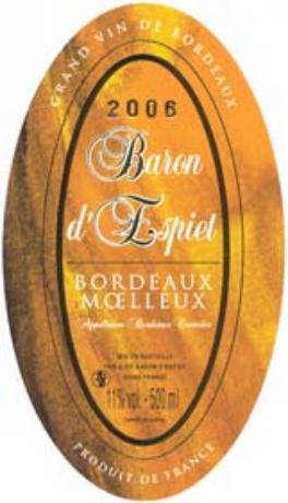 Baron D' Espiet  --Moelleux--