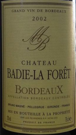 Château  Badie La Forêt