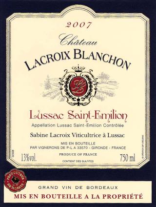 Château Lacroix Blanchon 2007