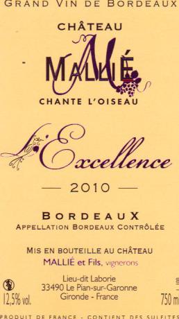 Château Mallié Chante L'Oiseau