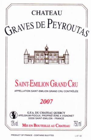 Château  Graves De Peyroutas