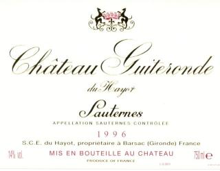 Château  Guiteronde Du Hayot