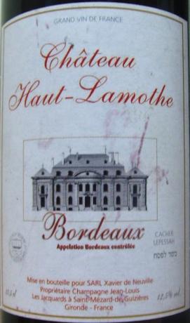 Château  Haut Lamothe