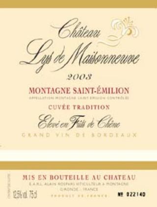 Château  Lys De Maisonneuve