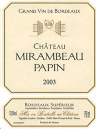 Château  Mirambeau Papin